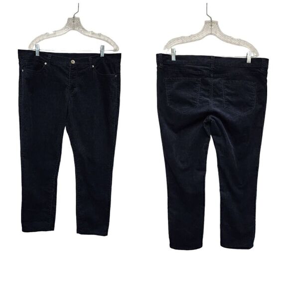 JCP JCPenny Corduroy Navy Blue Jeans Pants Size 32/14 - Picture 1 of 5